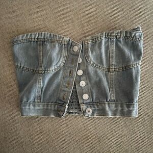 Jean Strapless Top
